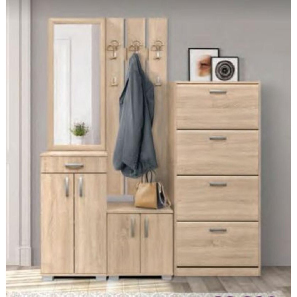 Επιτοίχιος καθρέφτης APOLON PA-3 δρυς 50x113x1,8