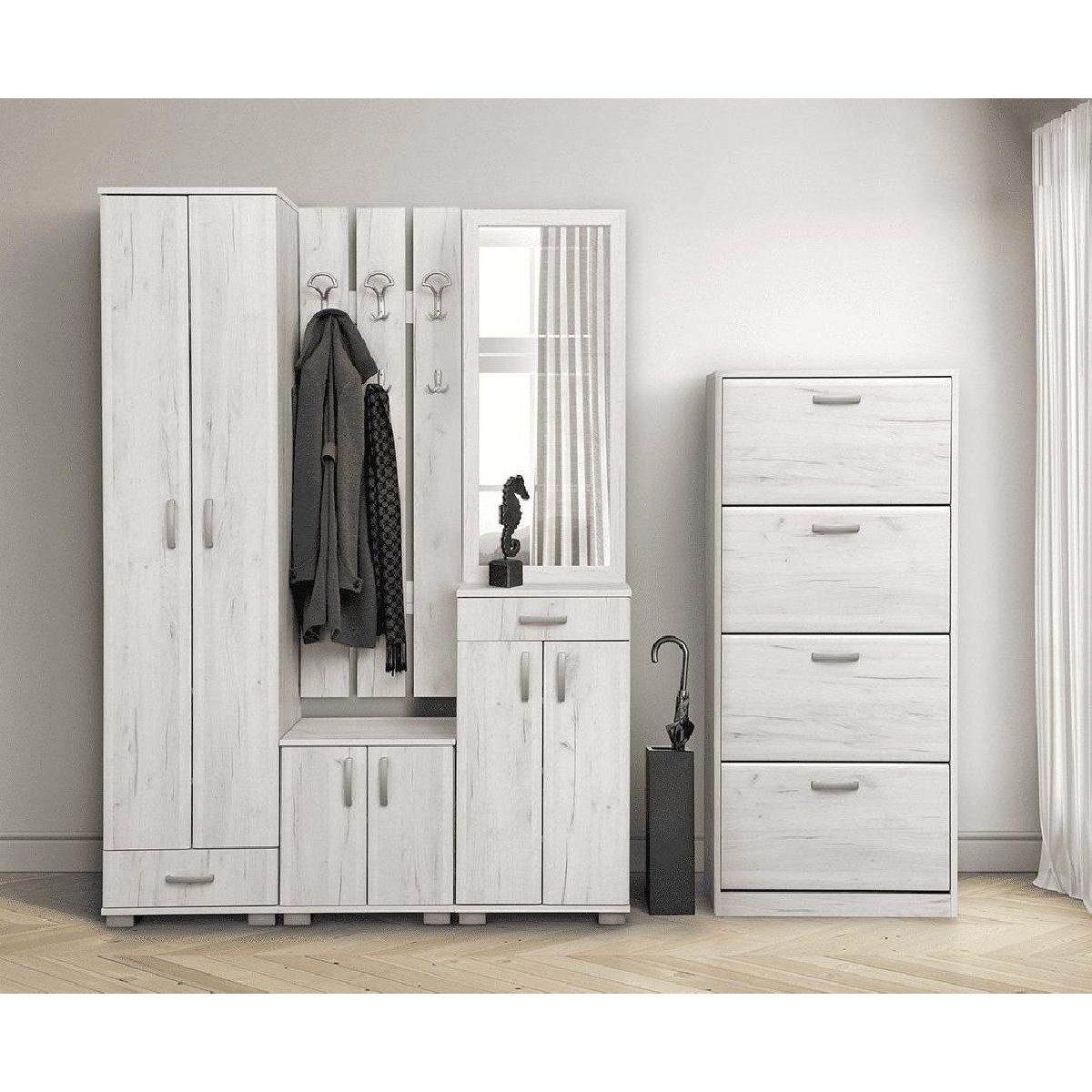 Επιτοίχιος καθρέφτης APOLON PA-3 δρυς πάγου 50x113x1,8