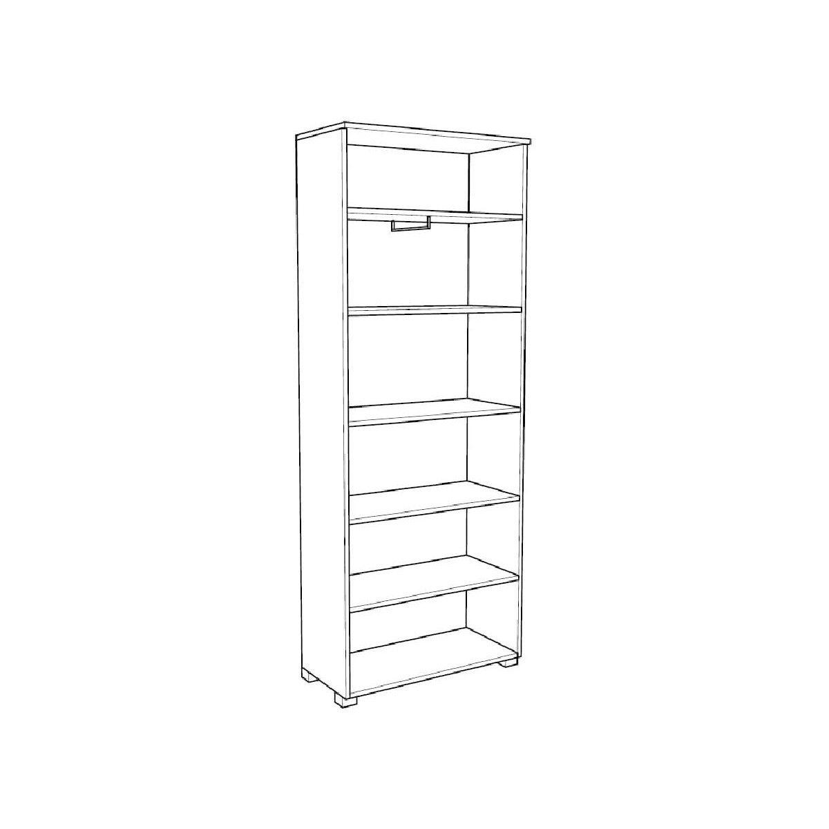 Ντουλάπα εισόδου ELEGANCE 80 λευκό γυαλιστερό 80x38x208,5