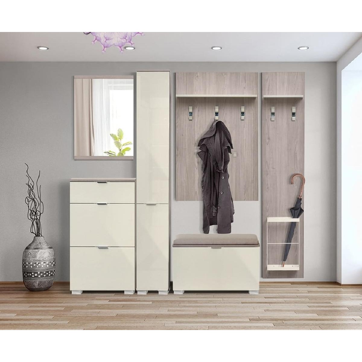 Στήλη εισόδου ELEGANCE 30 nordic δρυς/ άμμου γυαλιστερό 30x38x208,5 Στήλη εισόδου ELEGANCE 30 nordic δρυς/ άμμου γυαλιστερό 30x38x208,5