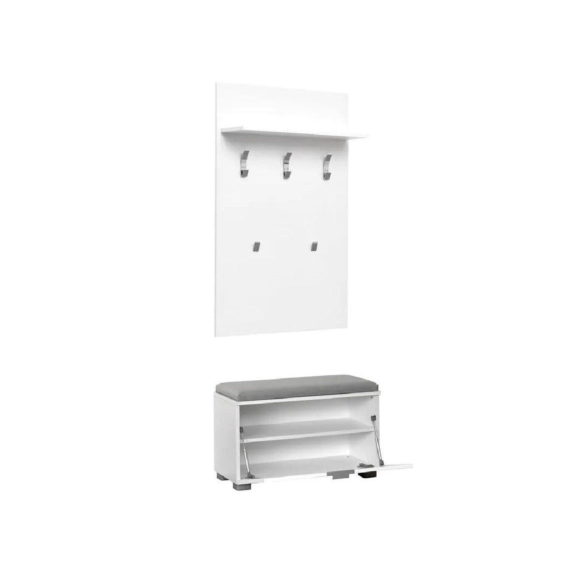 Κρεμάστρα παπουτσοθήκη ELEGANCE 80 λευκό γυαλιστερό 80x38x208,5