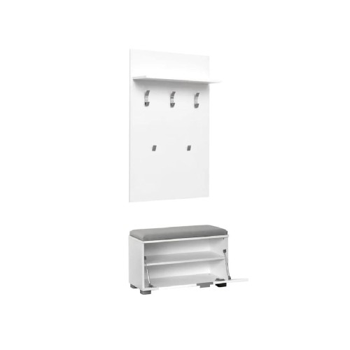 Κρεμάστρα παπουτσοθήκη ELEGANCE 80 λευκό γυαλιστερό 80x38x208,5