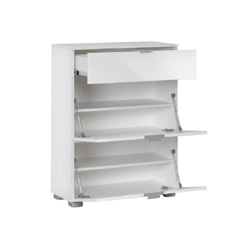 Παπουτσοθήκη ELEGANCE 80 λευκό γυαλιστερό 80x38x107,5