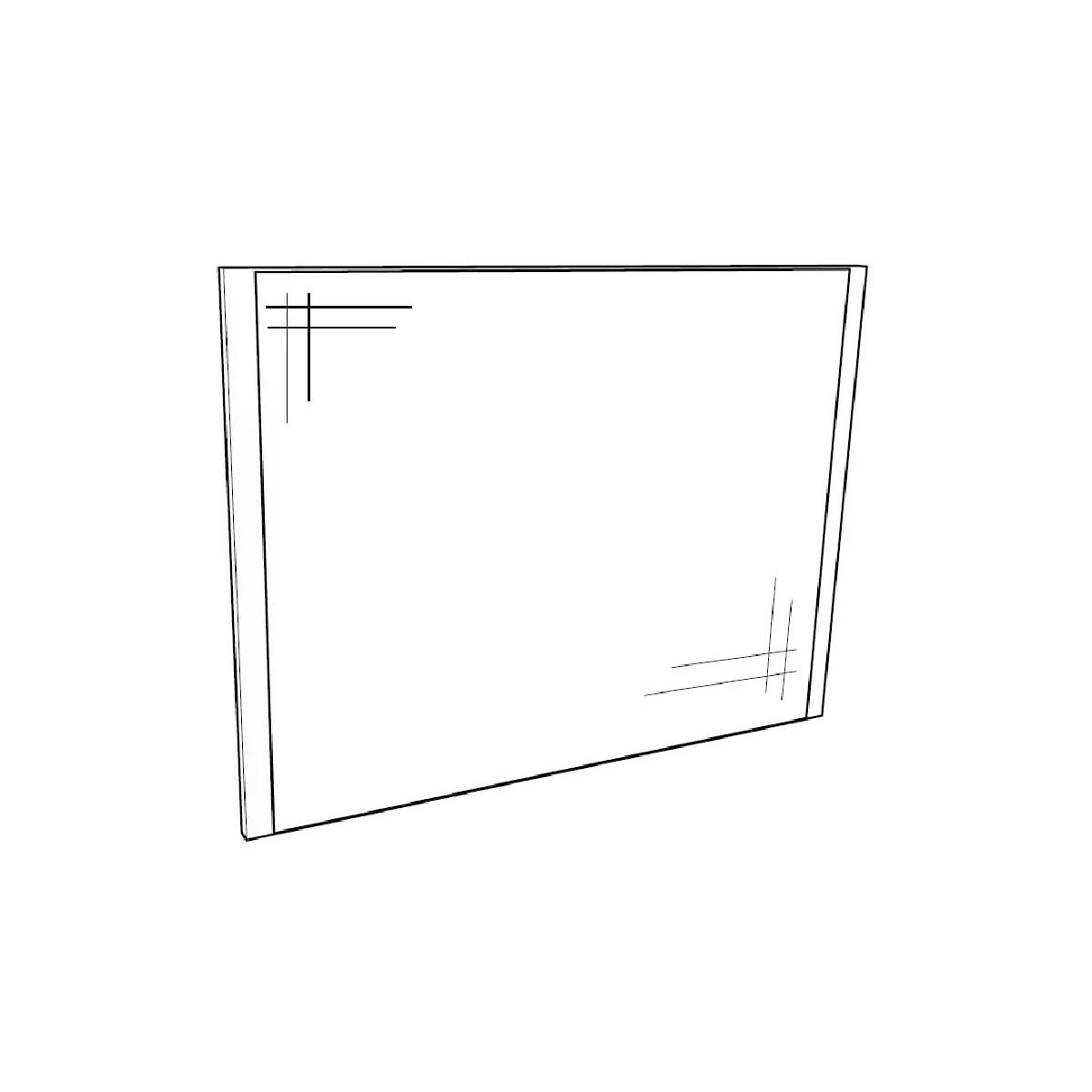 Επιτοίχιος καθρέφτης ELEGANCE λευκό γυαλιστερό 80x2x60