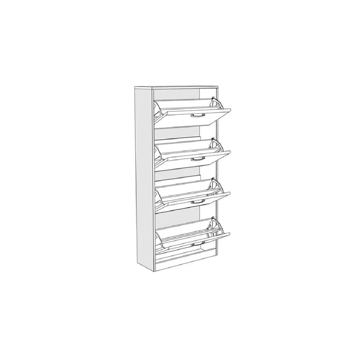 Παπουτσοθήκη ODISEJ 4V δρυς 70x28x157