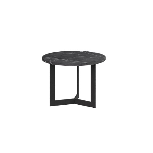 SATURN Τραπεζάκι σαλονιού Φ50 μαύρο μάρμαρο SATURN Τραπεζάκι σαλονιού Φ50 μαύρο μάρμαρο