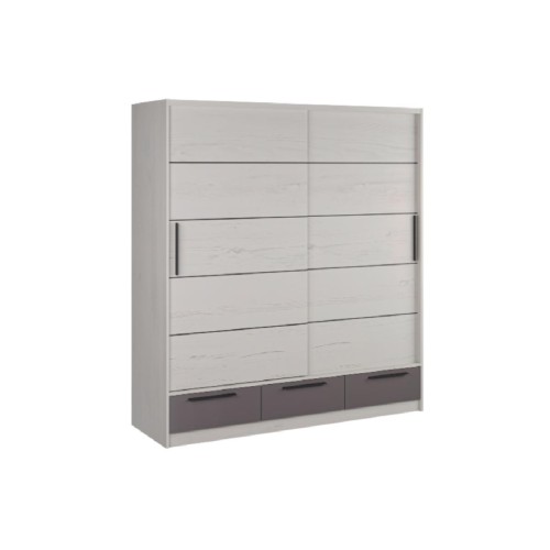 LARA 200 Συρόμενη ντουλάπα δρυς πάγου/ ανθρακί LARA 200 Συρόμενη ντουλάπα δρυς πάγου/ ανθρακί