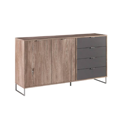 Μπουφές Κομότα Denver Δρυς Kalaj με Γκρι 172,8x40x92,6εκ.