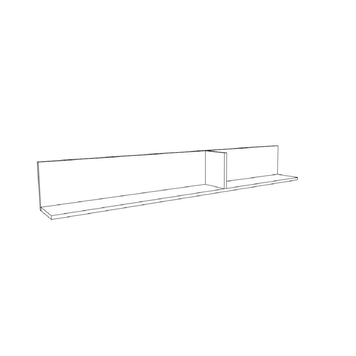 Επιτοίχιο ράφι DENVER δρυς kalaj/ ανθρακί 172,8x21x24,2