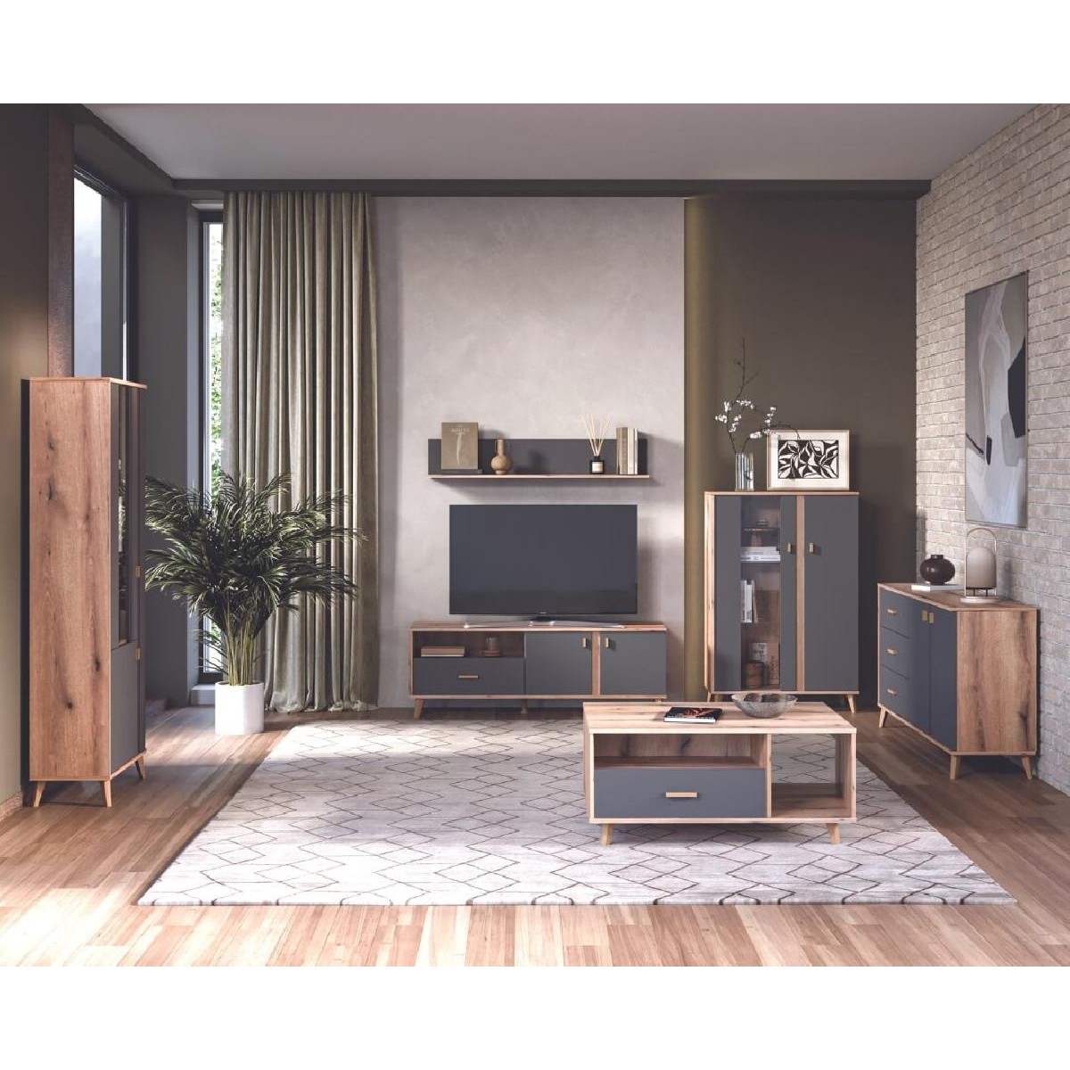 Τραπέζι σαλονιού PORTO artisan/ γκρι 100x60x46,5