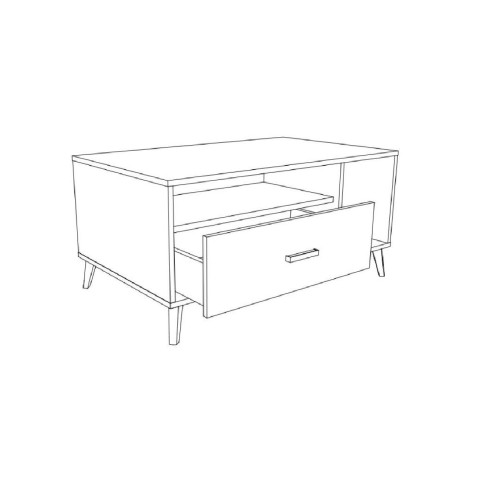 Τραπέζι σαλονιού PORTO artisan/ λευκό 100x60x46,5