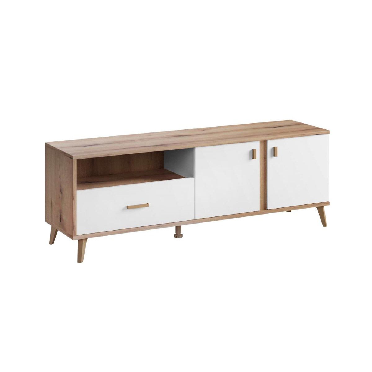 Επιπλο τηλεόρασης Porto Artisan/Ασπρο 154x40x51εκ.