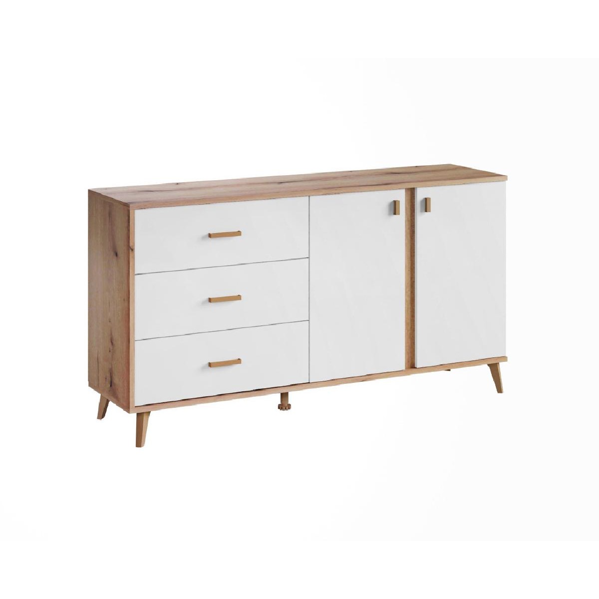 Μπουφές Porto Artisan/Ασπρο 154x40x81εκ.