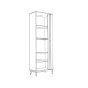 Βιτρίνα ψηλή PORTO artisan/ λευκό 66,2x35x187