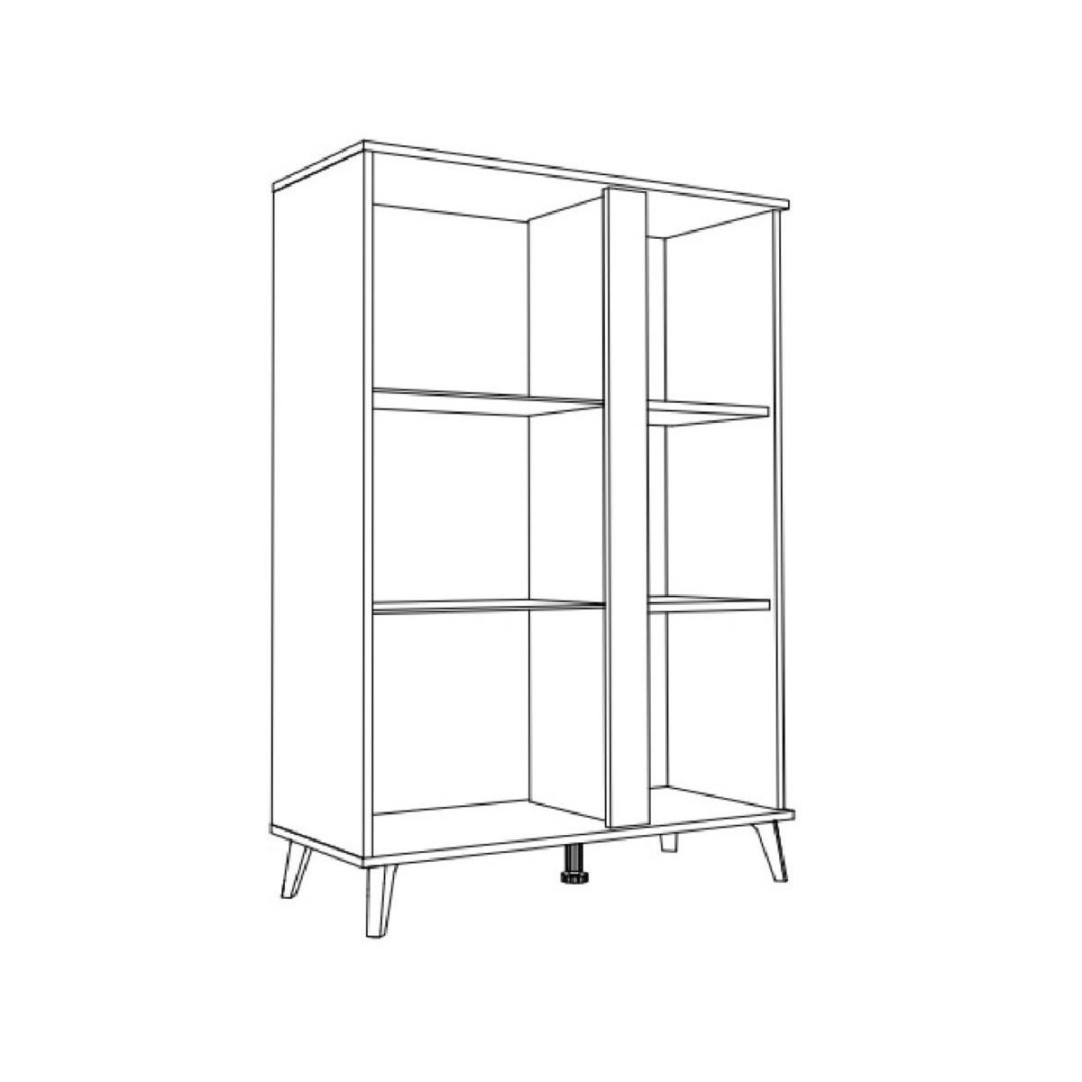 Βιτρίνα χαμηλή PORTO artisan/ λευκό 90,2x35x132,9