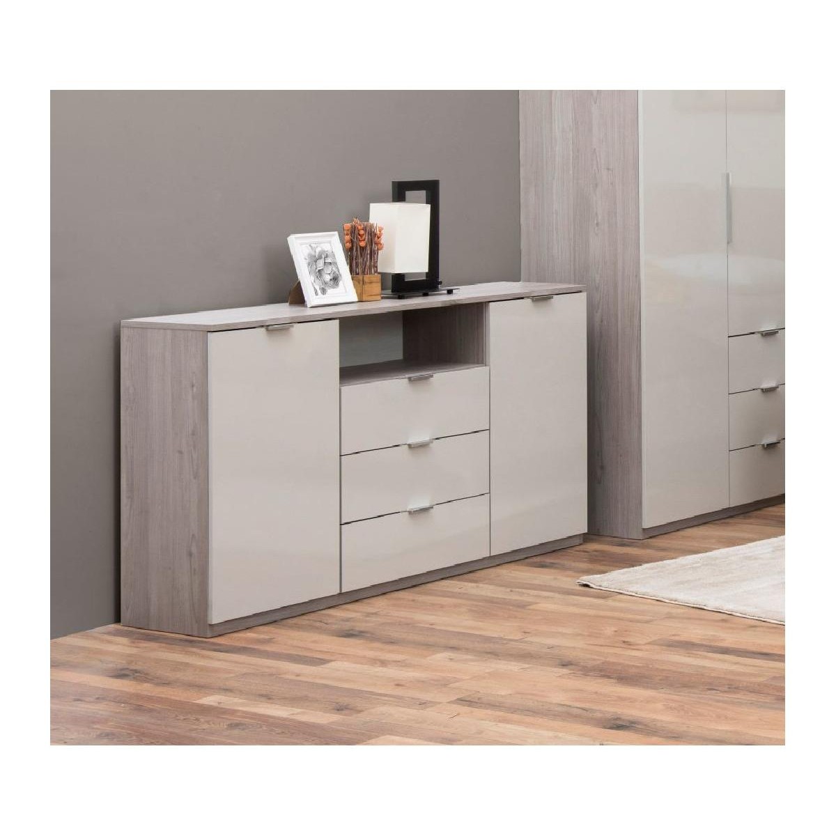 Μπουφές κομότα ELEGANCE 150 λευκό γυαλιστερό 149,5x40x80