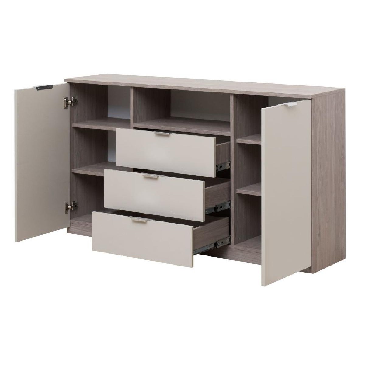 Μπουφές κομότα ELEGANCE 150 λευκό γυαλιστερό 149,5x40x80