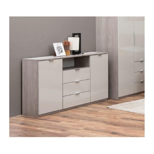 Μπουφές κομότα ELEGANCE 150 nordic δρυς/ άμμου γυαλιστερό 149,5x40x80