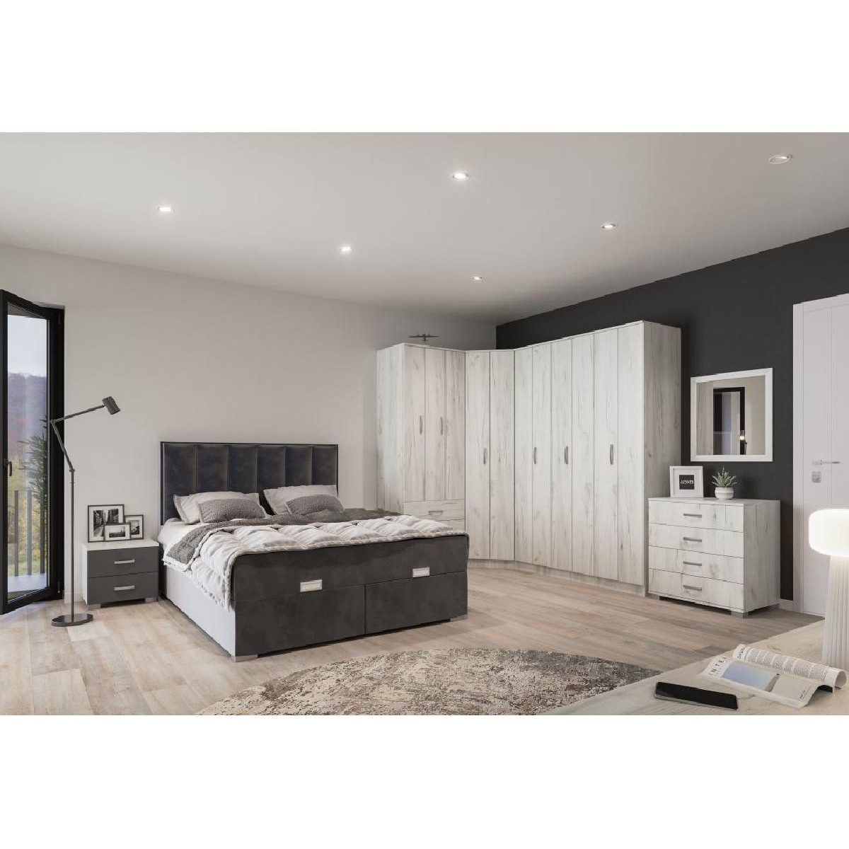 Ανοιγόμενη ντουλάπα FORTUNA F1 δρυς 50x52x222