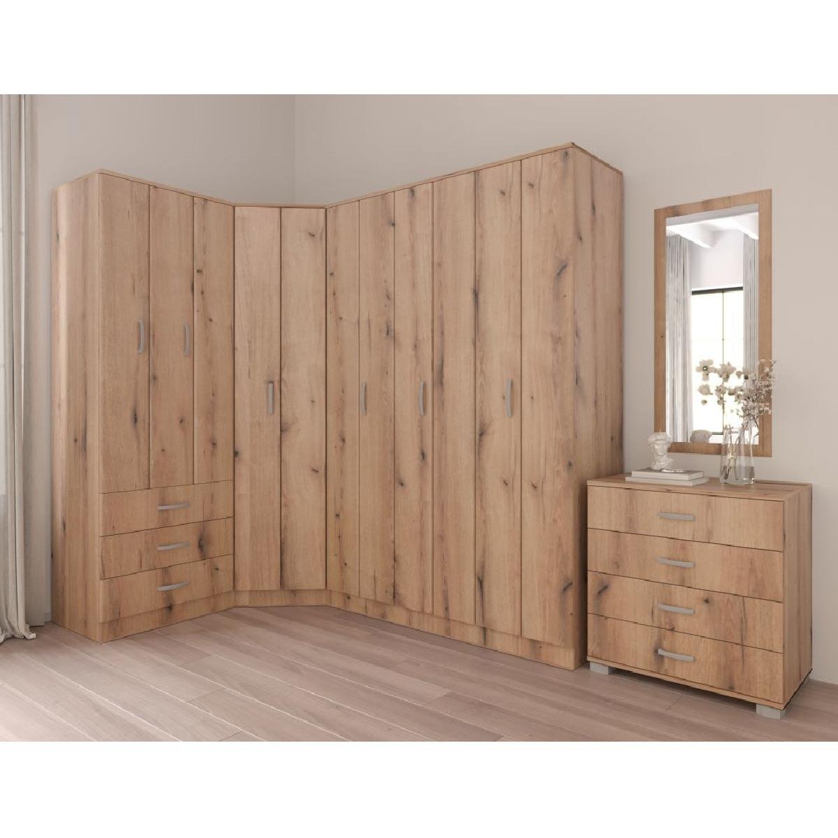 Ανοιγόμενη ντουλάπα FORTUNA F1 artisan 50x52x222