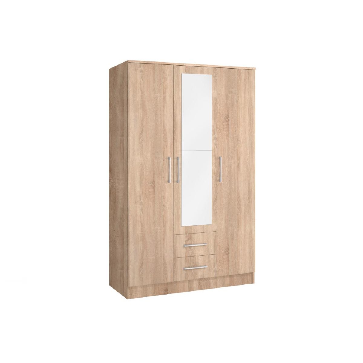 Ανοιγόμενη ντουλάπα με 2 συρτάρια IVA 3K2F artisan/ γκρι 123x53x200