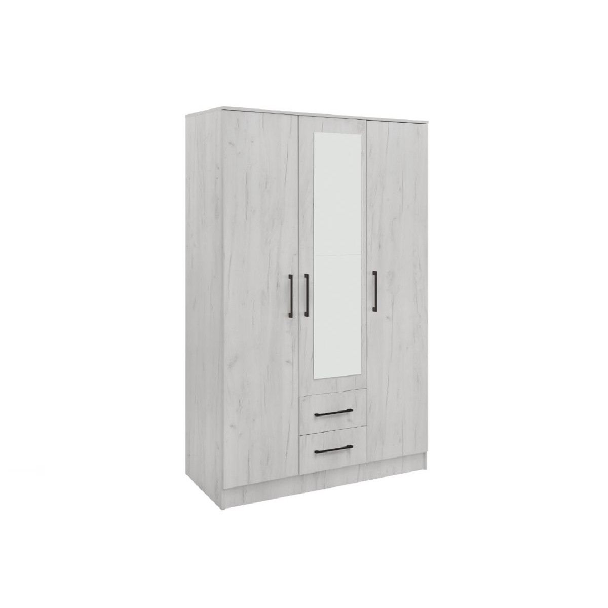 Ανοιγόμενη ντουλάπα με 2 συρτάρια IVA 3K2F artisan/ γκρι 123x53x200