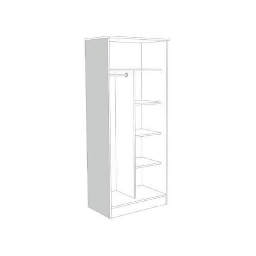 Ανοιγόμενη ντουλάπα IVA K2 POL δρυς 82x53x200