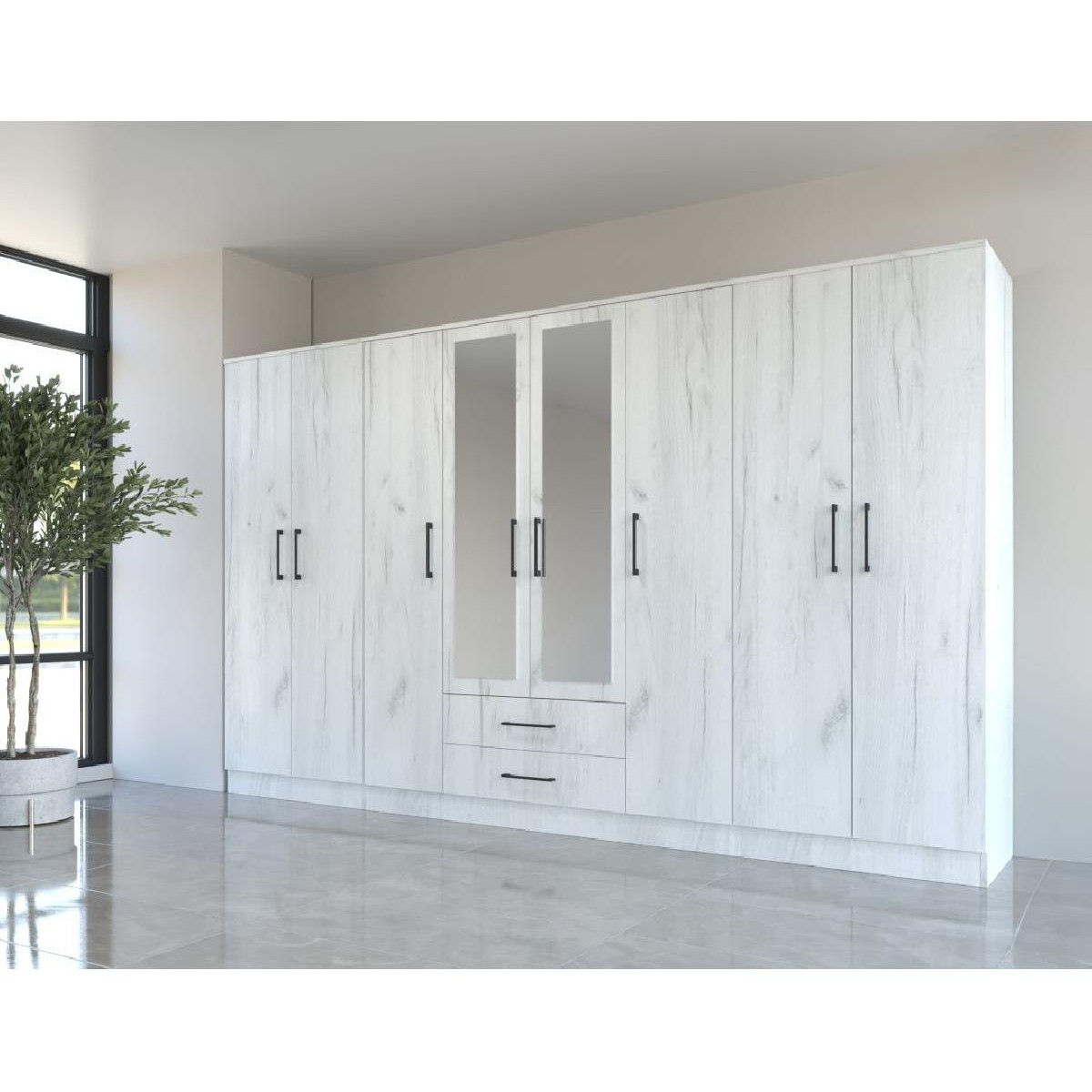 Ανοιγόμενη ντουλάπα IVA K2 POL δρυς πάγου 82x53x200