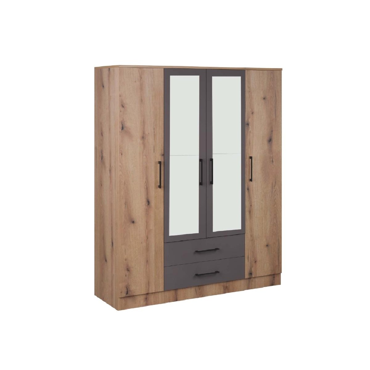 Ανοιγόμενη ντουλάπα με 2 συρτάρια IVA 4K2F artisan/ γκρι 163,5x53x200 Ανοιγόμενη ντουλάπα με 2 συρτάρια IVA 4K2F artisan/ γκρι 163,5x53x200