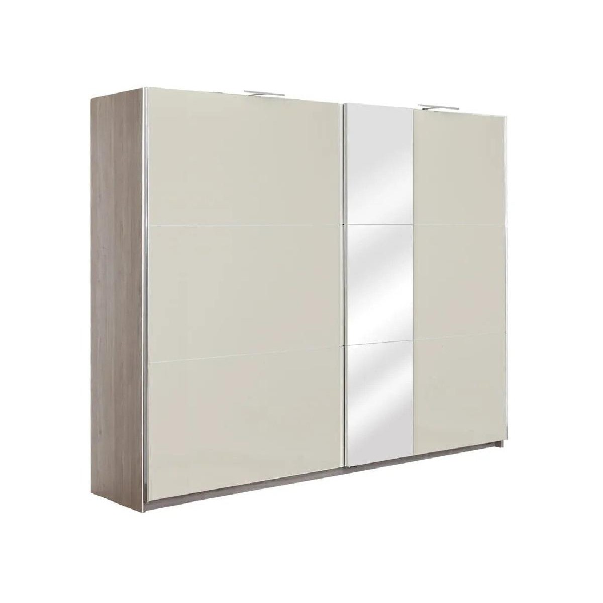 Συρόμενη ντουλάπα με μηχανισμό βαρέως τύπου ELEGANCE 270 nordic δρυς/ άμμου γυαλιστερό 269x64x221,5