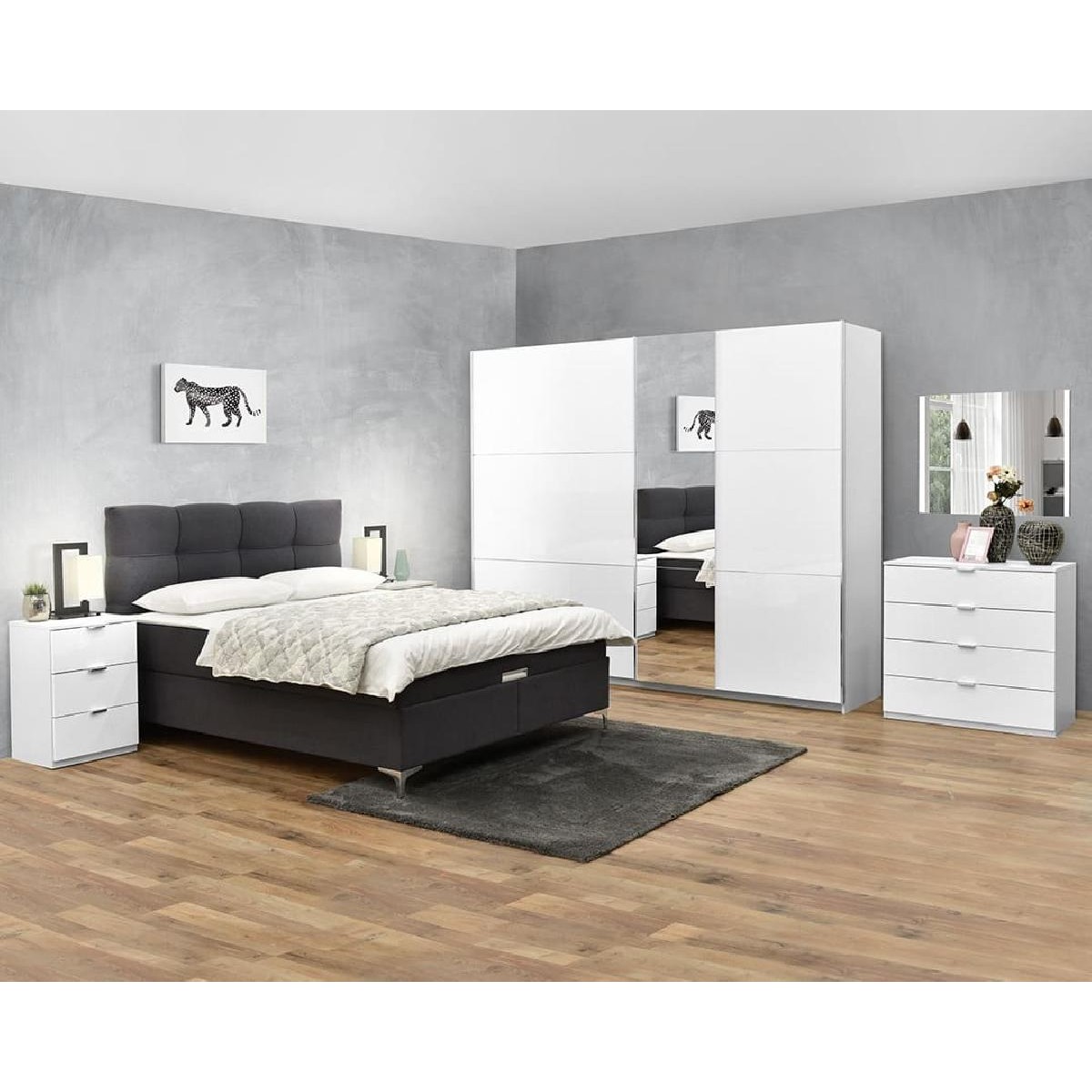 Συρόμενη ντουλάπα με μηχανισμό βαρέως τύπου ELEGANCE 230 λευκό γυαλιστερό 229x64x221,5 Συρόμενη ντουλάπα με μηχανισμό βαρέως τύπου ELEGANCE 230 λευκό γυαλιστερό 229x64x221,5