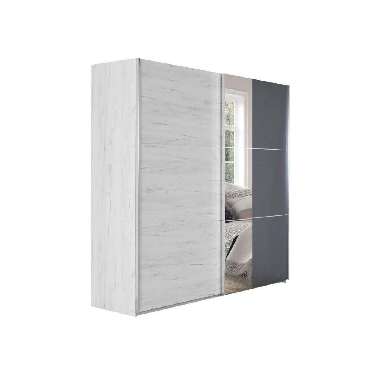 Συρόμενη ντουλάπα με μηχανισμό βαρέως τύπου AP 230 artisan/ γκρι 229x64x221,5 Συρόμενη ντουλάπα με μηχανισμό βαρέως τύπου AP 230 artisan/ γκρι 229x64x221,5