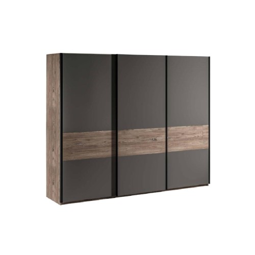 Συρόμενη ντουλάπα 270 DENVER halifax/ ανθρακί 270x64x222 Συρόμενη ντουλάπα 270 DENVER halifax/ ανθρακί 270x64x222