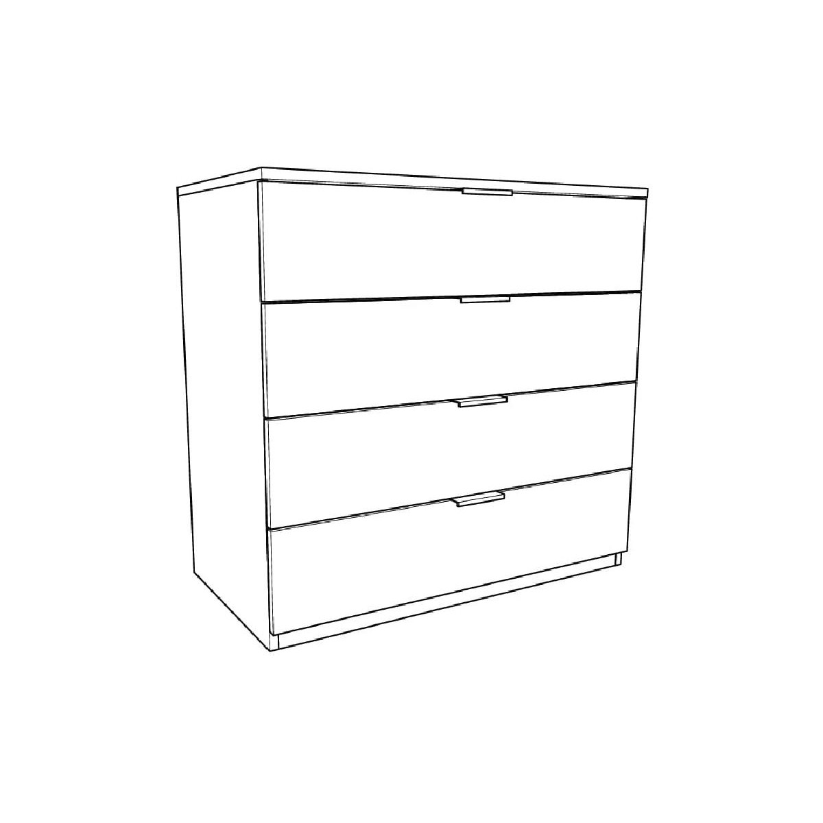 Συρταριέρα ELEGANCE 4F nordic δρυς/ άμμου γυαλιστερό 90x48x87