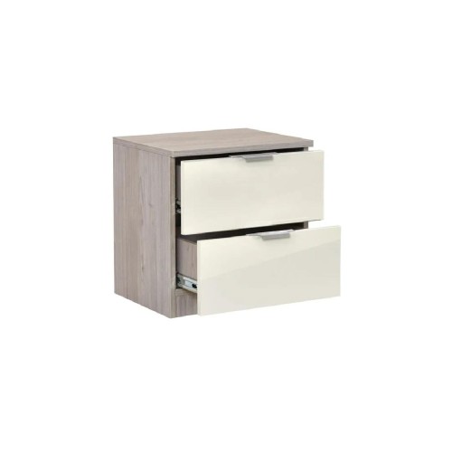 Κομοδίνο με 2 συρτάρια ELEGANCE 2F nordic δρυς/ άμμου γυαλιστερό 45x38x46,5