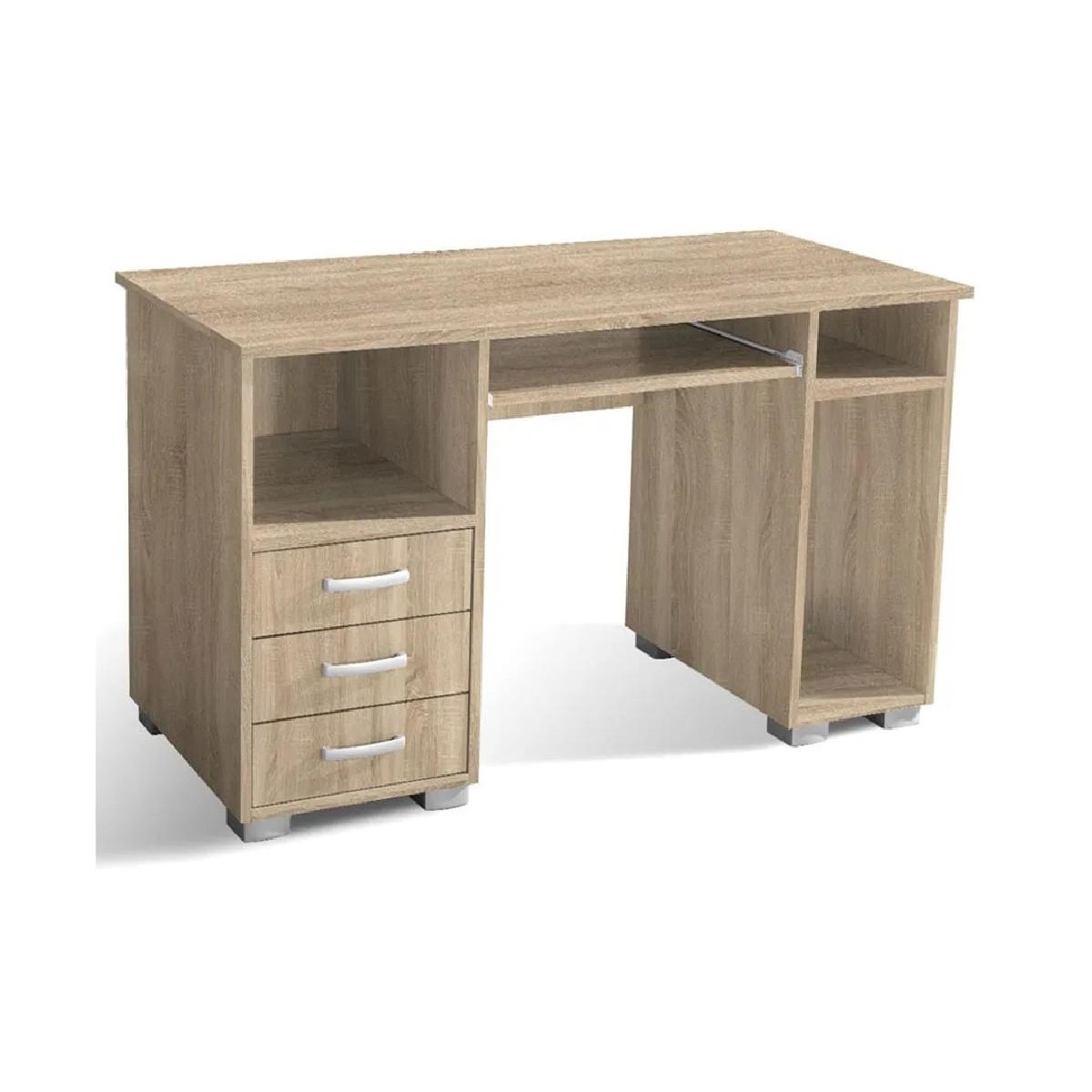 Γραφείο Ana 3F με 3 συρτάρια δρυς 130x60x75