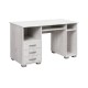 Γραφείο Ana 3F με 3 συρτάρια δρυς πάγου 130x60x75