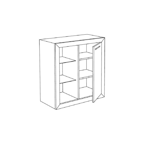 Μπουφές κομότα WOOD WD85 λευκό 85x42.5x90