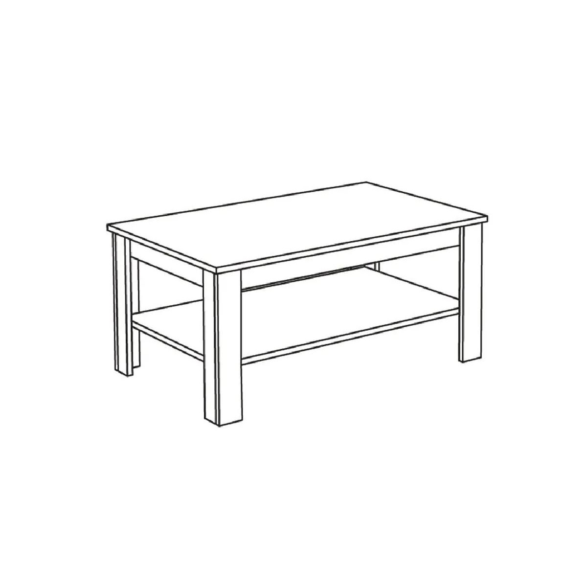 Τραπέζι σαλονιού VENETO δρυς/ μπεζ γυαλιστερό 102x64x47