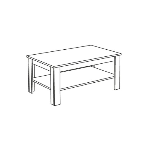 Τραπέζι σαλονιού VENETO δρυς/ μπεζ γυαλιστερό 102x64x47 Τραπέζι σαλονιού VENETO δρυς/ μπεζ γυαλιστερό 102x64x47