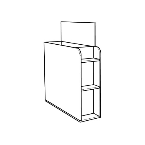 Κουτί αποθήκευσης Numero άσπρος δρυς/ γκρι 30x102x77