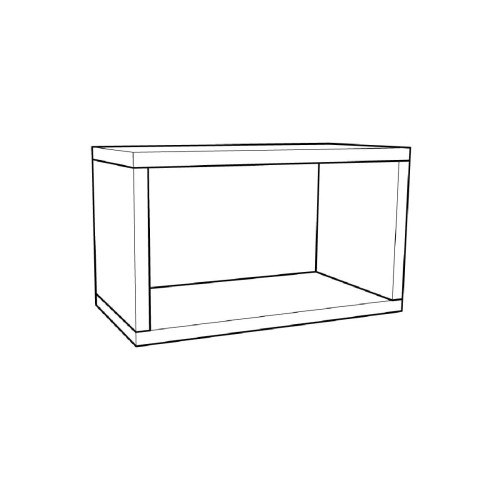 Επιτοίχιο ράφι Numero Polica 40 μπλε 40x20x23,5