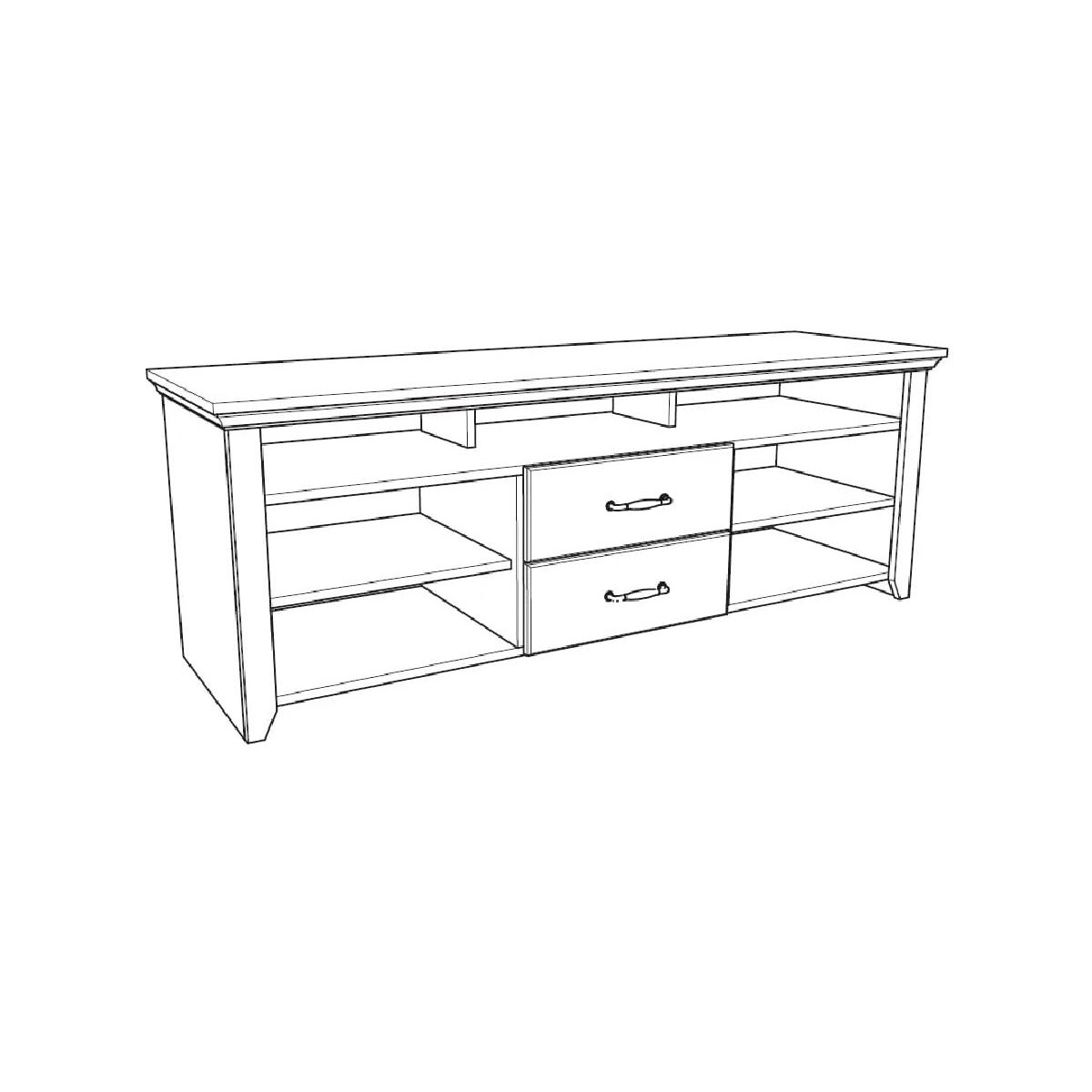 Έπιπλο TV RUSTIC rustic λευκό 166,5x50,6x60