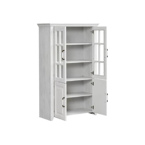 Βιτρίνα χαμηλή RUSTIC rustic λευκό 90,5x40,6x147,8