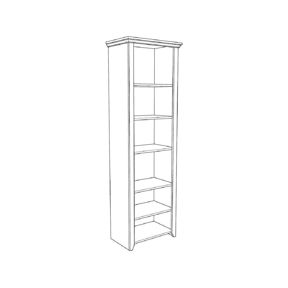 Βιτρίνα ψηλή RUSTIC rustic λευκό 66,5x40,6x209