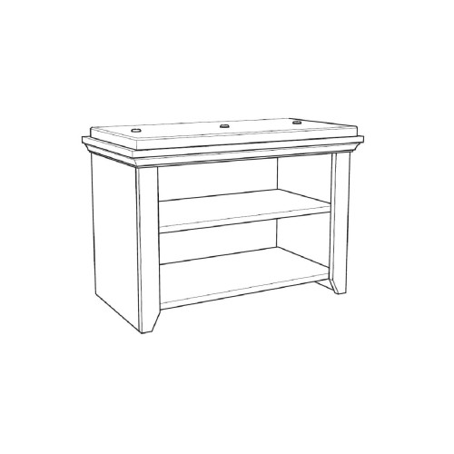 Παπουτσοθήκη με μαξιλάρι RUSTIC rustic λευκό 75x41x54