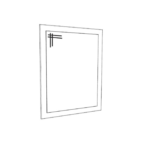 Επιτοίχιος καθρέφτης RUSTIC rustic λευκό 75x2x98