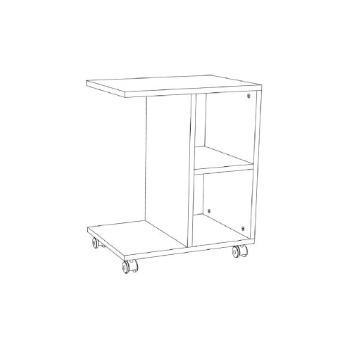 Τραπεζάκι τροχήλατο Kinder Premium δρυς/ μπλε 50x35x62