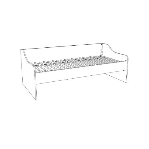 Κρεβάτι μονό Kinder Kr Bok premium δρυς 96x206x75