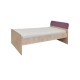 Ημίδιπλο κρεβάτι Kinder 120 premium δρυς/ βιολετί 120x206x91